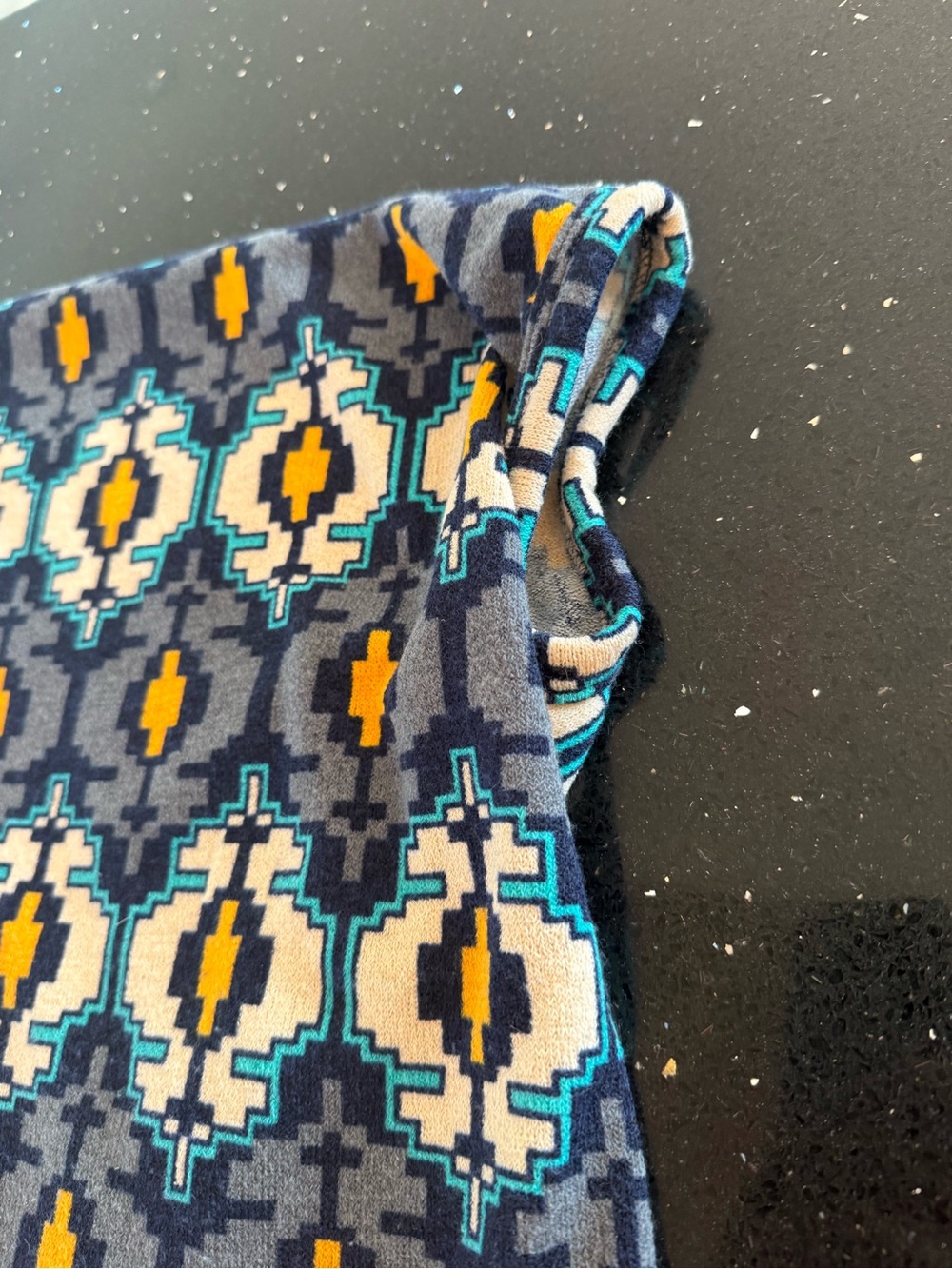 Blue Rain Navy, Yellow & Teal Geometric Cover Up - Picture 4 of 6